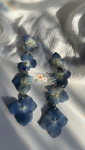 Blue flower earrings